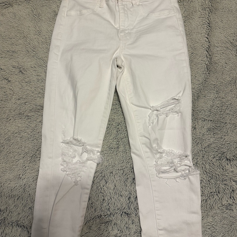 White Distressed Women Jeans